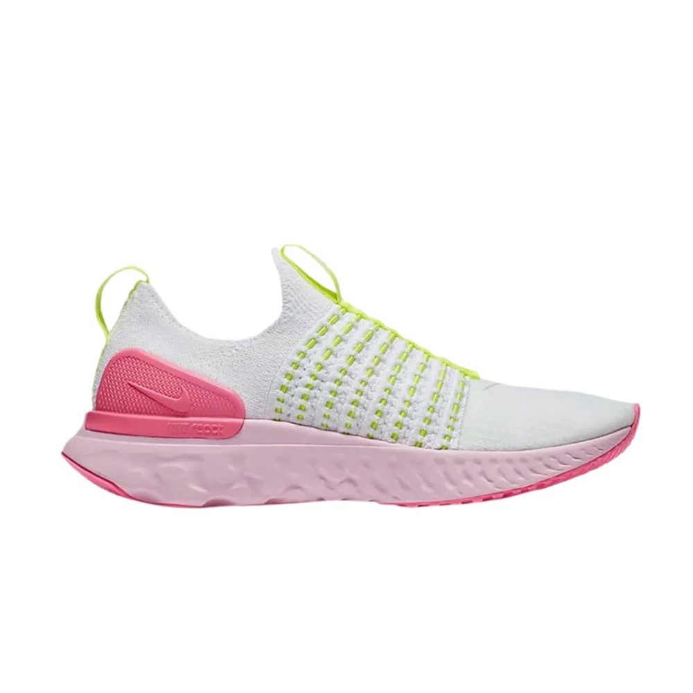 Nike Wmns React Phantom Run Flyknit 2 'White Volt Pink Glow’ WORN ONCE